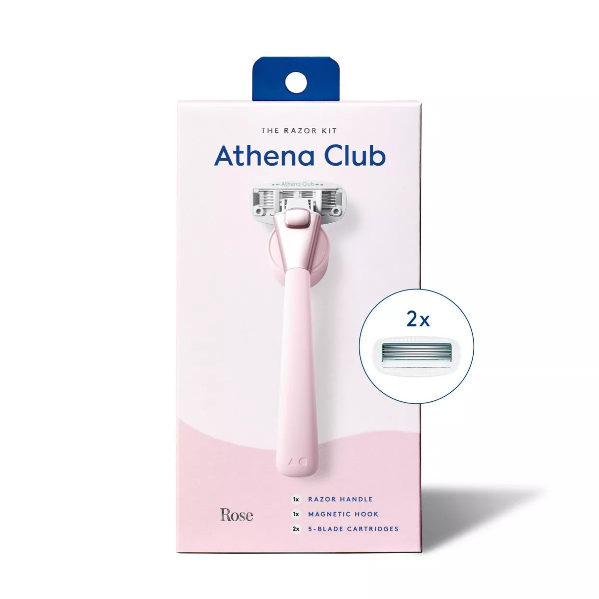 Athena 5-blade Women's Razor Kit - 1 Razor Handle, 2 Razor Blade Refills, Magnetic Hook | Target