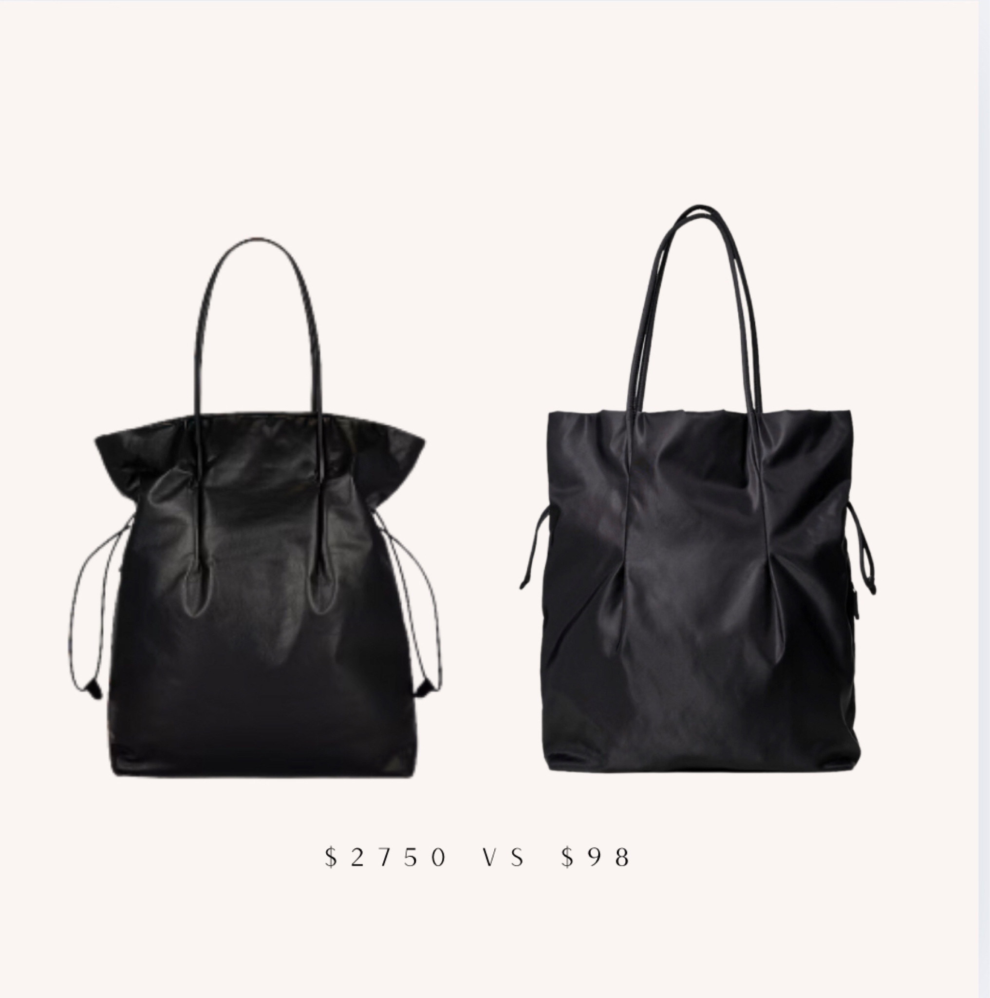 Polly want a less expensive bag? Check out this $98 nylon option from Babaton as an alternative to the sold out Row Polly bag. 😍