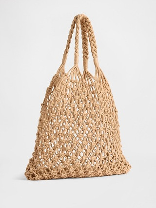 Open-Weave Straw Tote Bag | Gap (US)