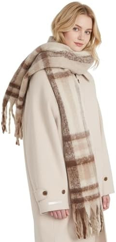 Scarf for Women Winter Warm Long Shawl Large Scarves Cold Weather Thick Blanket Scarfs Colorful P... | Amazon (US)