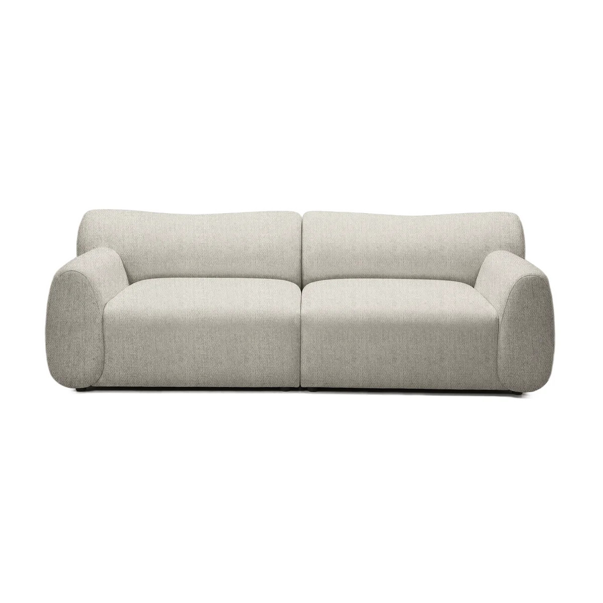 Pebble 87" Modern Deep Seat Upholstered Modular Sectional Sofa,  Curved Arm Boucle Couch, Seats 3... | Wayfair North America