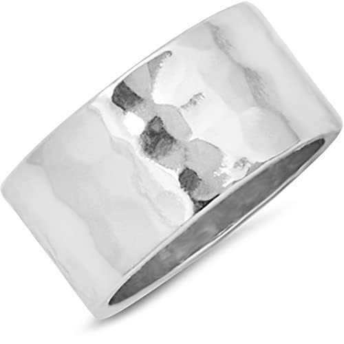 Humble Chic NY Sterling Silver Rings for Women - Chunky Rings for Women, Silver Plated Boho 925 Sterling Silver Womens Rings, Size 7 | Amazon (US)