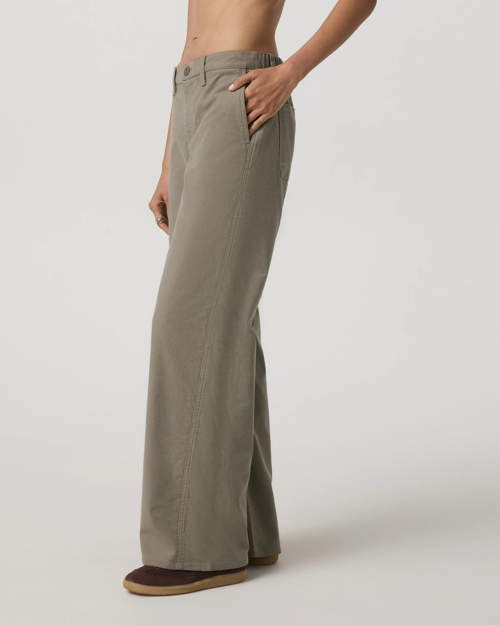 Telluride Twill Pant | Women's Taupe Mid-Low Rise Pants | Vuori | Vuori Clothing (US & Canada)