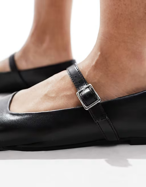 ASOS DESIGN Lottie Mary Jane Ballet in black | ASOS (Global)
