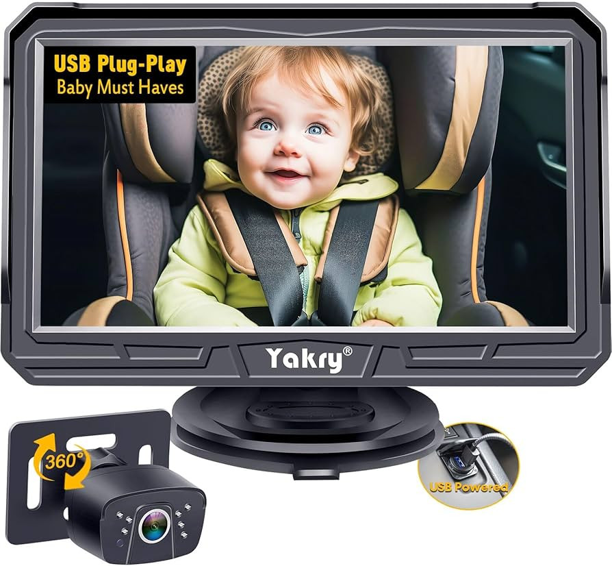 Yakry Baby Car Camera Gifts USB: HD 1080P Eye Protection Plug and Play 360° Rotation 3 Mins Easy... | Amazon (US)
