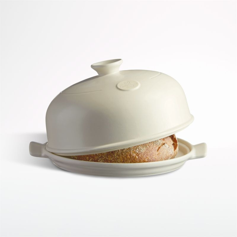 Emile Henry Linen Bread Cloche | Crate & Barrel | Crate & Barrel