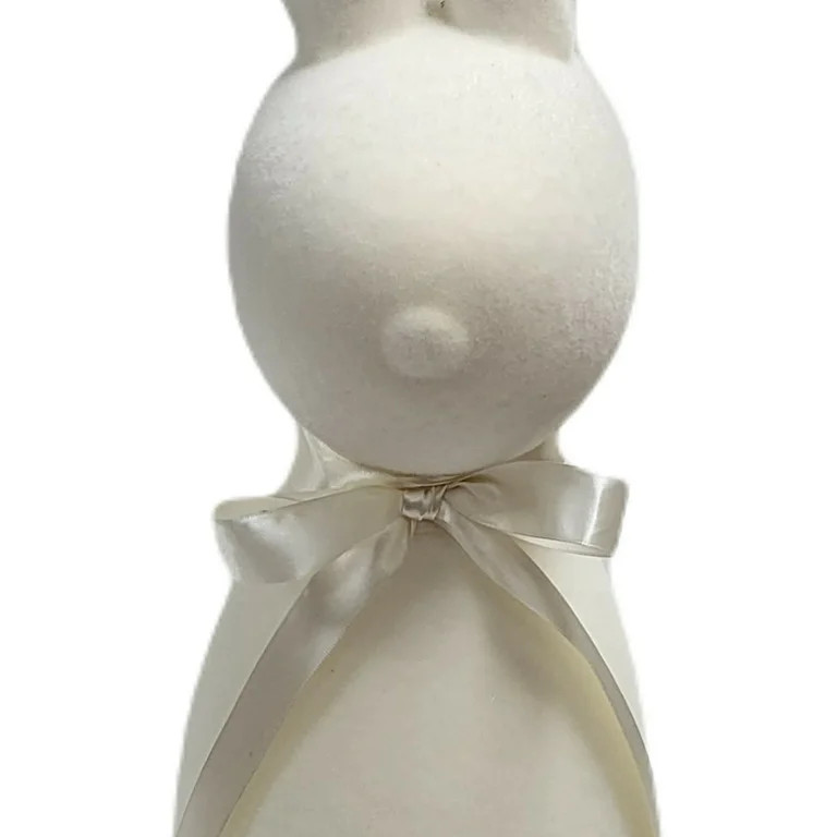 Easter Flocked Bunny Decor, Cream, 27 Inch, by Way To Celebrate - Walmart.com | Walmart (US)