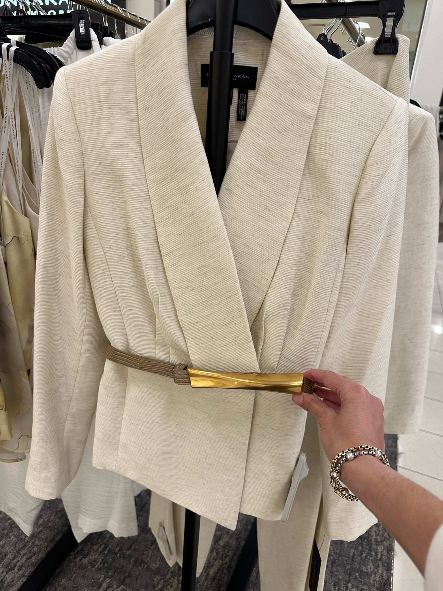 This suit I saw at the mall today - absolutely stunning and so classy. A little pricey but perfect for any special event.