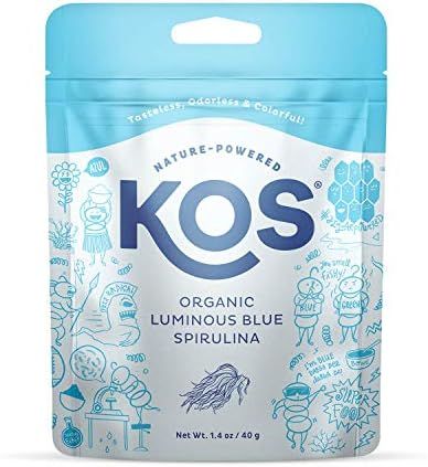 KOS Organic Luminous Blue Spirulina Powder - Natural Food Coloring, Vibrant Blue, Phycocyanin - P... | Amazon (US)