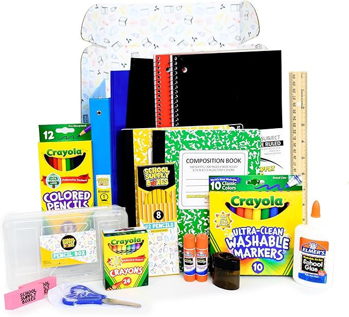 Back to School Essentials Supplies Kit Bundle K-8-20 Piece First Day of School Essentials Kit | Amazon (US)