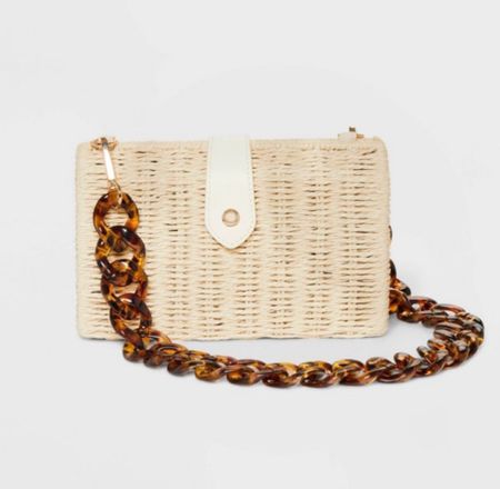 Back in Stock - Natural Straw Chain Shoulder Handbag 

The Tortoiseshell Style Strap just Pops! Also comes with a white strap! 

Target. Spring. Summer. Crossbody. Purse. 

#LTKSeasonal #LTKunder50 #LTKitbag