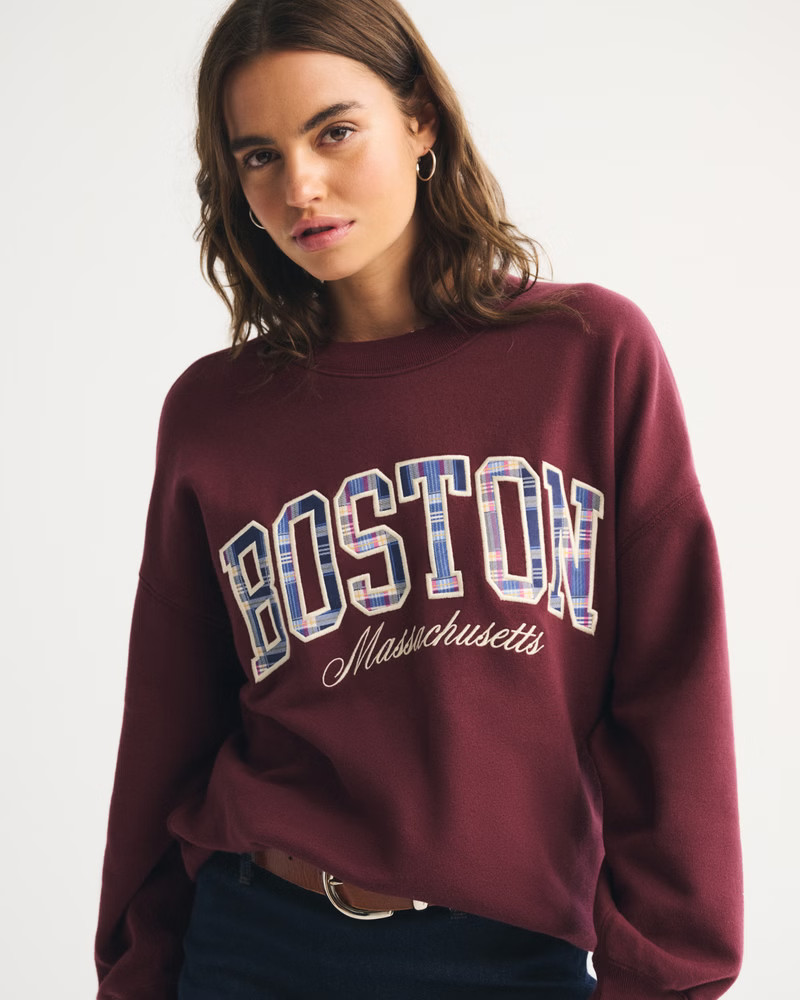 Women's Plaid  Sunday Crew | Women's 25% Off Select Styles | Abercrombie.com | Abercrombie & Fitch (US)