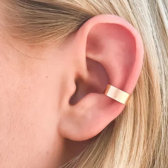 Gold Ear Cuff, Non Pierce Ear Cuff, 14K Gold Filled Ear Cuff, Minimalist Ear Cuff, Gold Ear Wrap,... | Etsy (US)