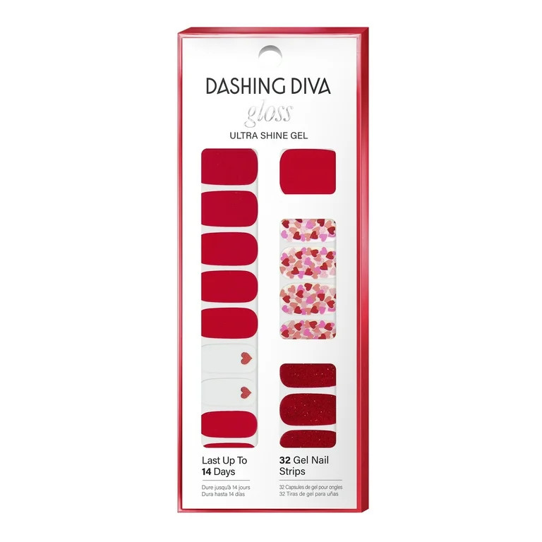 Dashing Diva Gloss Ultra Shine Gel Nail Stickers Strips, Girl Crush, 32 Count | Walmart (US)
