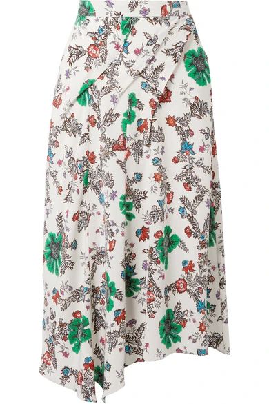 Cacia floral-print silk-blend crepe de chine skirt | NET-A-PORTER (UK & EU)
