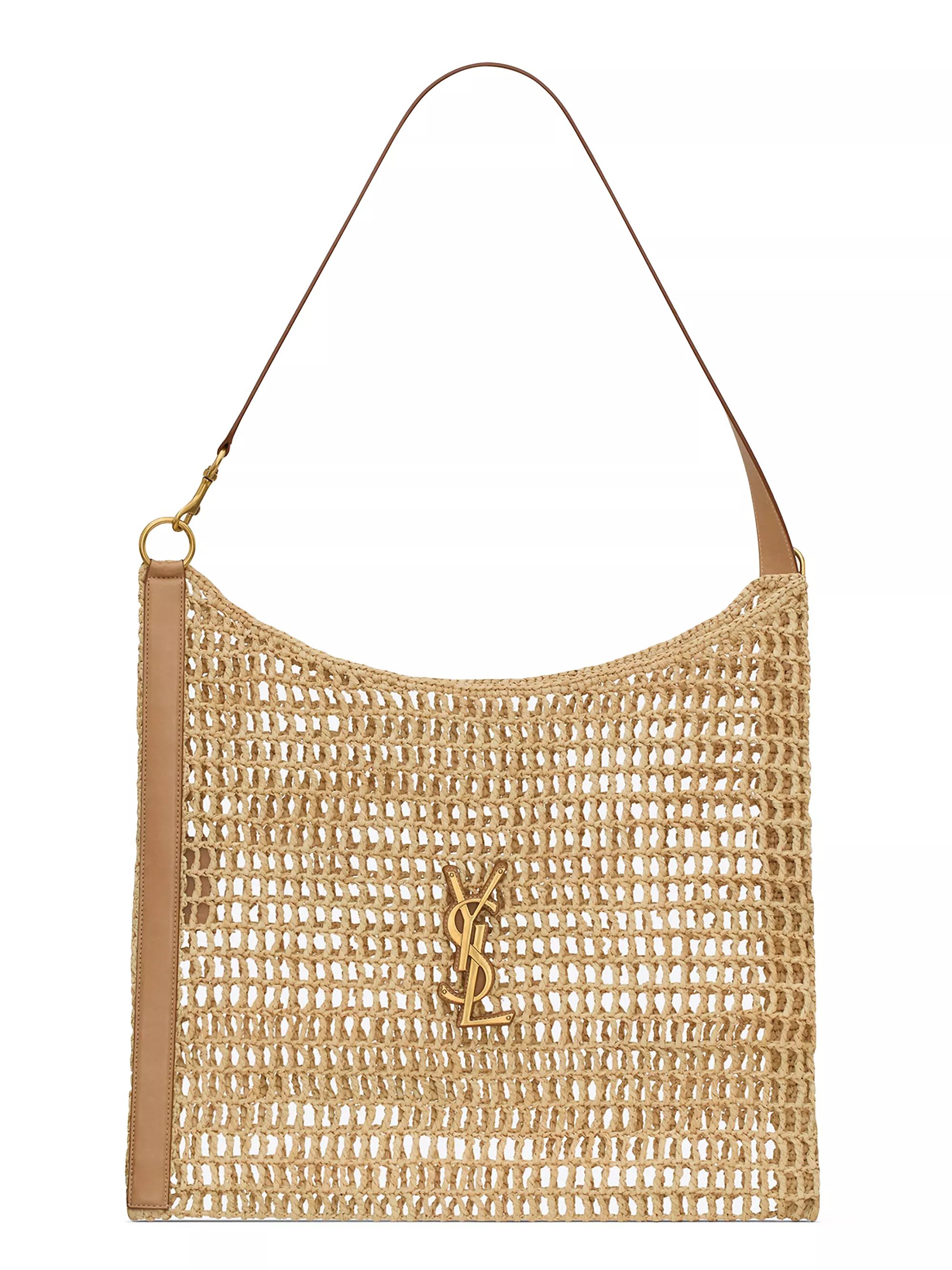 Oxalis in Raffia Crochet and Vegetable-Tanned Leather | Saks Fifth Avenue
