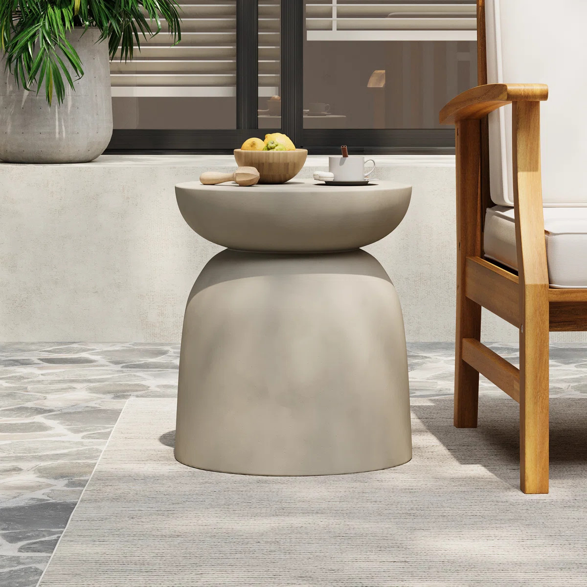 Saish Outdoor&Indoor Lightweight Concrete Side Table | Wayfair North America