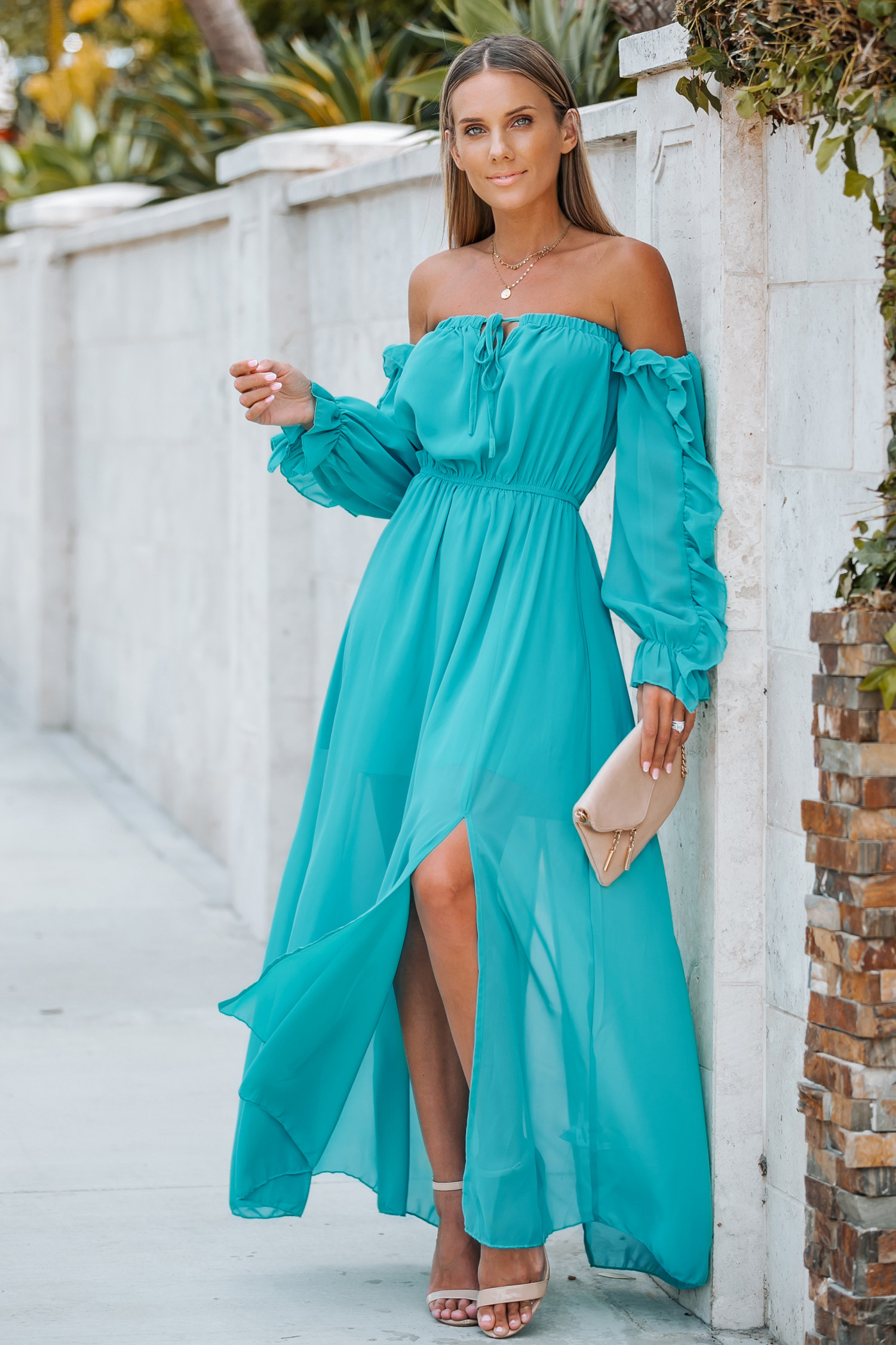 Leanna Ruching Off-Shoulder A-Shape Dress | Cupshe US