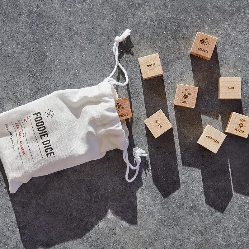 Foodie Dice® No. 1 Seasonal Dinners (pouch) // Laser engraved wood dice for cooking inspiration/... | Amazon (US)