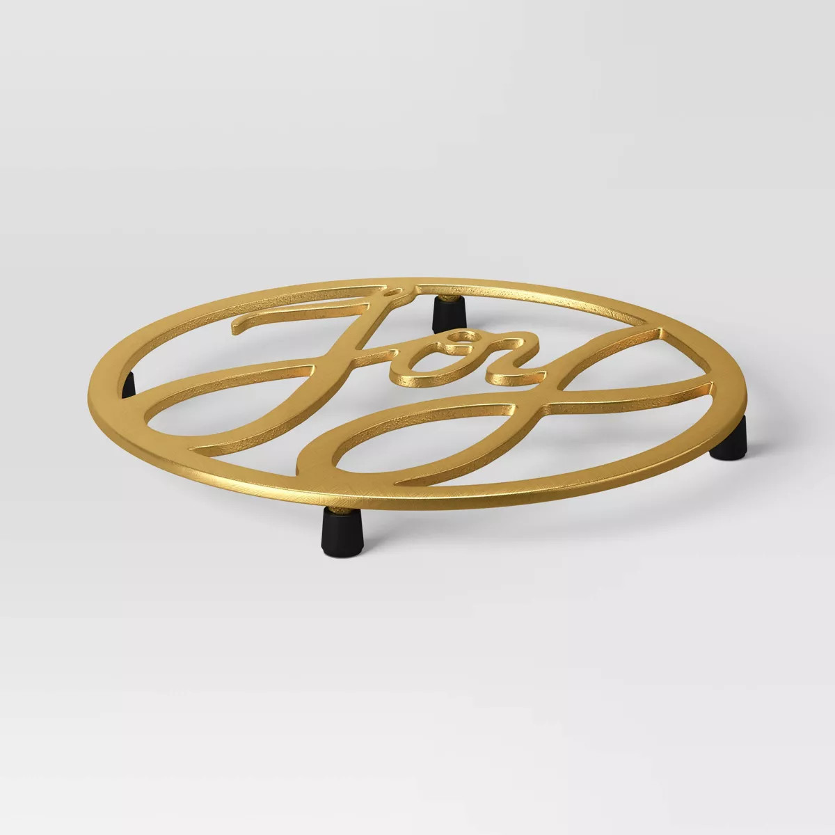 Holiday Aluminum Joy Trivet Gold - Threshold™ | Target