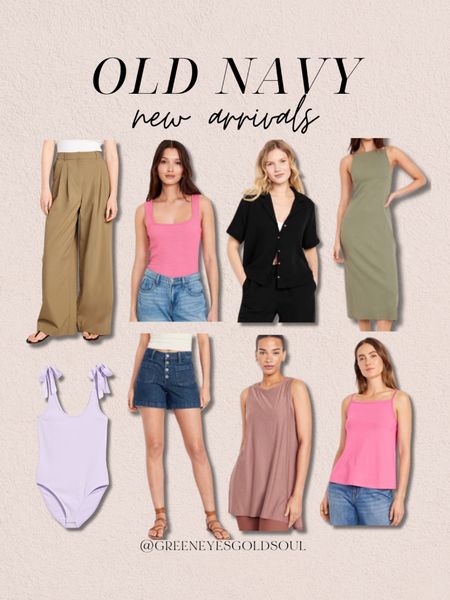 Old navy new arrivals! 🤎 
Dress, spring, summer, tank top, swimsuit, bodysuit, trousers, slacks, pants 

#LTKfindsunder50 #LTKU #LTKfindsunder100