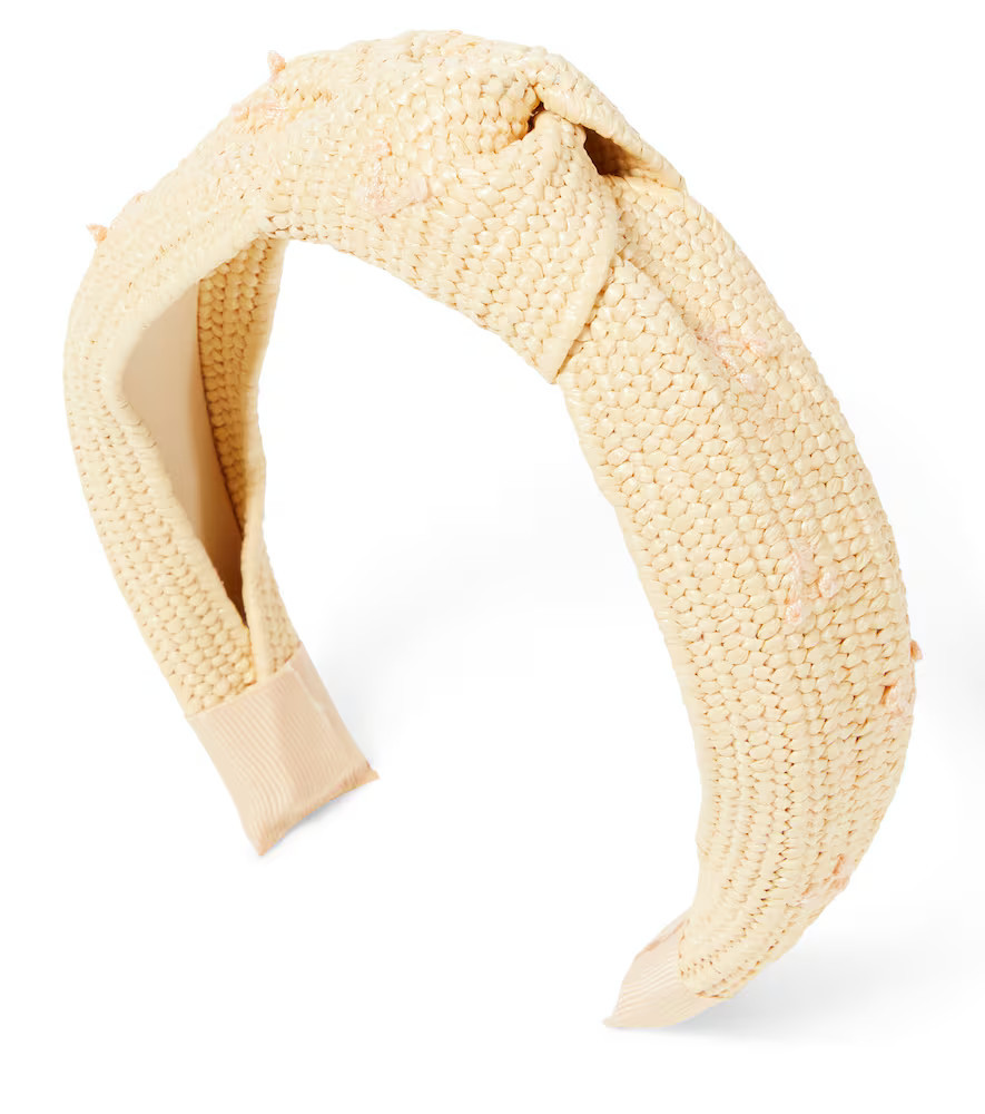 Bonpoint Edeline bow-detail raffia headband | Mytheresa (UK)