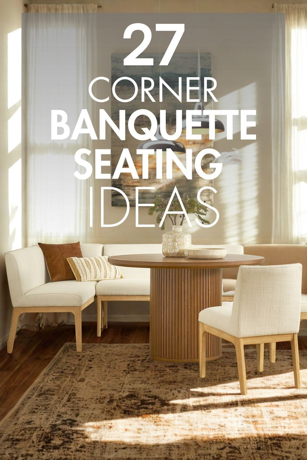 Space-saving magic for a kitchen or dining nook! For smaller dining rooms or kitchen corners, banquettes are a dream. They maximize every inch, making even the tightest spaces feel comfortable and efficient. Think of it as creating a built-in booth right at home—perfect for family breakfasts or casual dinners with friends. Here are some good options for banquette seating. Read more tips and advice for corner banquette seating on my blog: DressingArtist.com
#cornerdiningnook #banquetteseating #diningbanquette #banquetteseatingdiningroom 

 #LTKHome