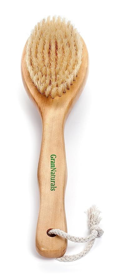 Dry Brushing Body Exfoliating Brush - Natural Bristle Anti Cellulite Massager Treatment Body Scru... | Amazon (US)