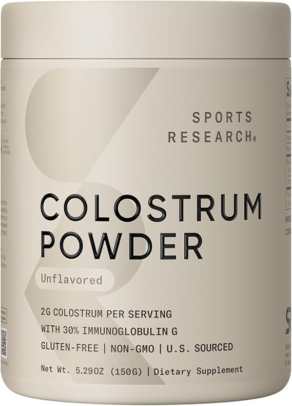 Sports Research® Bovine Colostrum Powder – Easy to Mix, Single Ingredient Superfood – Immuni... | Amazon (US)