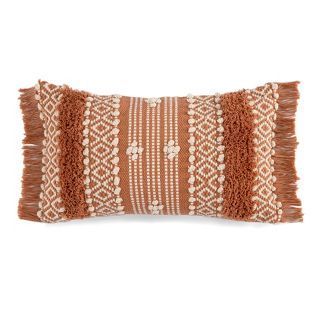 Haven Woven Textured Lumbar Decorative Pillow with Fringe - Shiraleah | Target