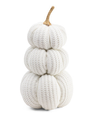 15in Stacked Knit Pumpkins | TJ Maxx