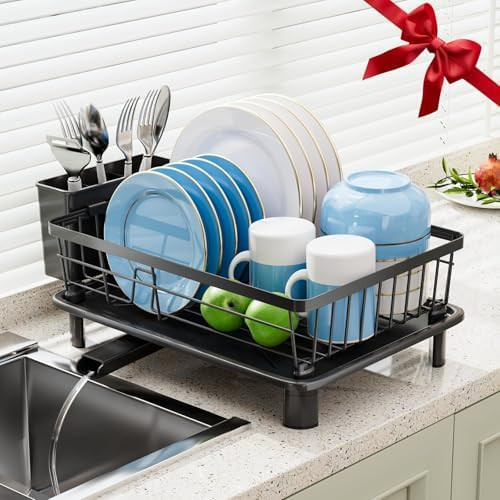 Dish Drying Rack, Stainless Steel Space-Saving Dish Rack, Dish Racks for Kitchen Counter, Kitchen... | Amazon (US)