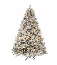 Hykolity 7.5 ft Snow Flocked Christmas Tree, Artificial Christmas Tree with Pine Cones, 500 Warm ... | Amazon (US)