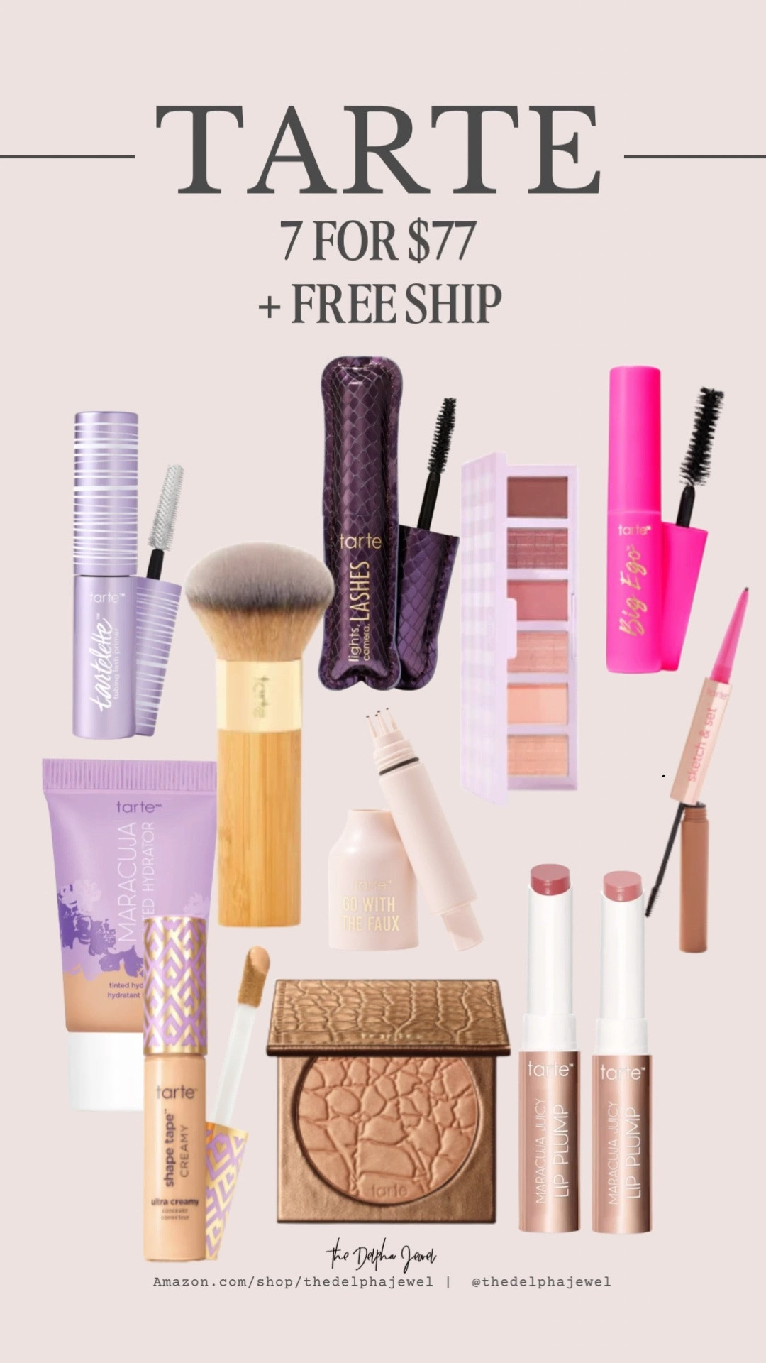 @Tarte build a kit of 7 full size products for $77 + free shipping 💋💄

#LTKSaleAlert #LTKBeauty #LTKOver40