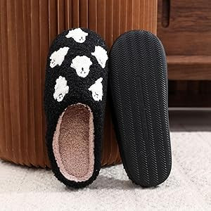 Afellicy Halloween Christmas Slippers Checkered Scuff for Women and Men Holiday Indoor Bedroom Fl... | Amazon (US)