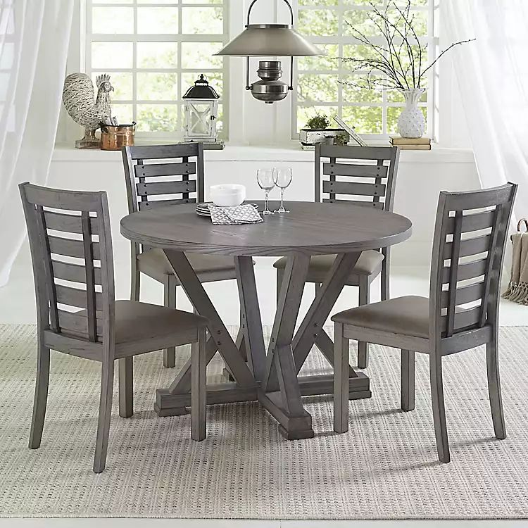 Gray Wooden Fiji Round Dining Table | Kirkland's Home