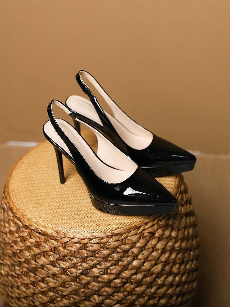 Xin Jing Shoes Fall/Winter New Arrival Fashion Single Waterproof Platform High Heels For Women, Backless Shoes,Sexy,Party | SHEIN