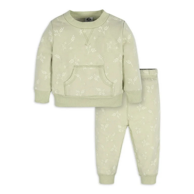 Gerber Baby and Toddler Boy or Girl Unisex Sweatshirt & Active Pant, 2-Piece, Sizes 0/3 Months-5T | Walmart (US)