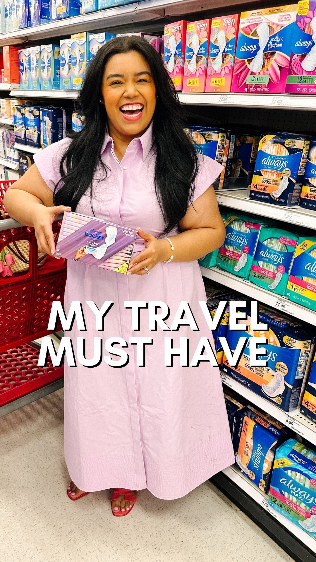 #AD Today I’ve partnered with @target and Always to show how I’m Always covered with Always!
🌸I’ve used Always since I was 12, and it’s still my go to at 41 today! ! I’m leaving for a two week trip this week, and the Always Pocket FlexFoam feminine pads are my go to for travel and otherwise! 
🌸They offer full size protection in a tiny little pack! Look, they’re even smaller than the palm of my hand! 
🌸With a pocket size, quiet open, resealable wrapper, they absorb 7x’s more that you may need and they give me up to zero leaks, zero feel, and zero bunching! 
🌸 With incredible protection I can wear what I want any day of the month and always feel confident that I going to look and feel my best.
🌸So whether I’m on the go exploring another city, or just staying in town for a day date, errands, or brunch with the gals, I always know that Always will have me covered! You can shop Always at Target and target.com 
@target @always_brand  #ad #TargetPartner #Always_Partner #target @shopltk #liketkit

#LTKOver40