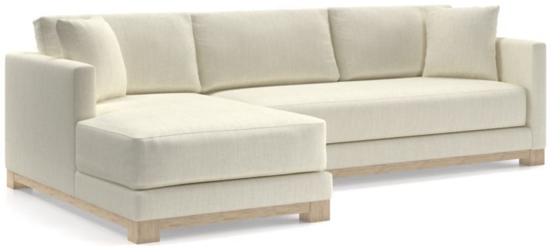 Gather Petite Wood Base 2-Piece Sectional + Reviews | Crate and Barrel | Crate & Barrel