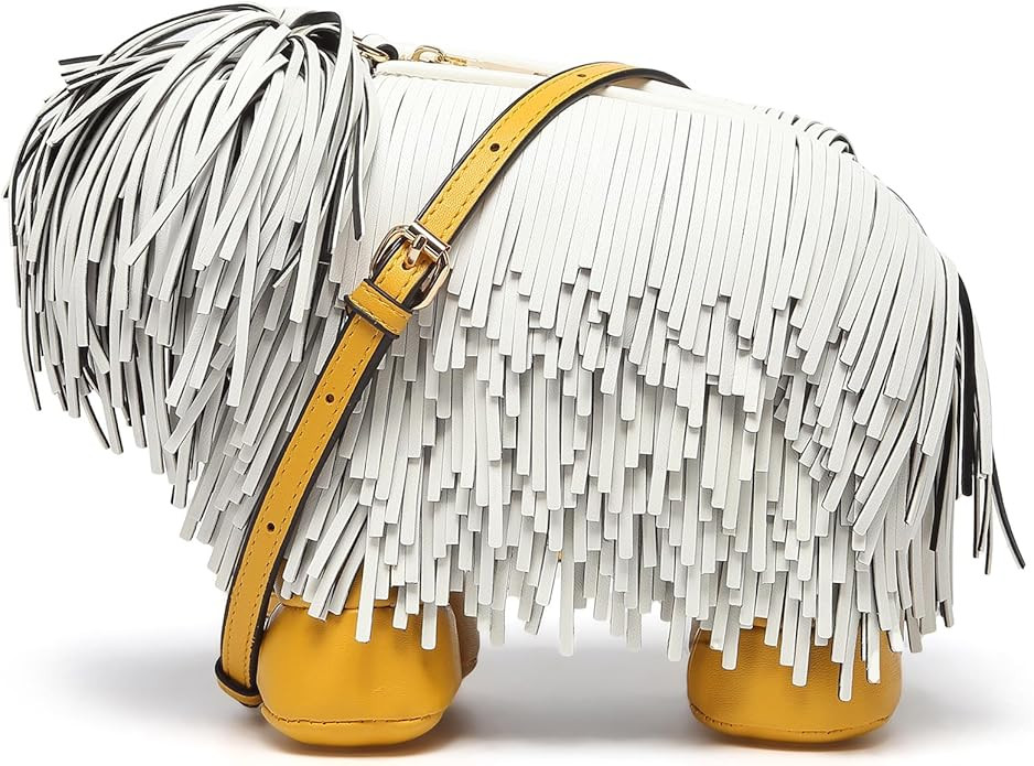 Women Fun Dog Shaped Crossbody Shoulder Bag Handbag PU Leather Unique Novelty Dog Shaped Purse | Amazon (US)