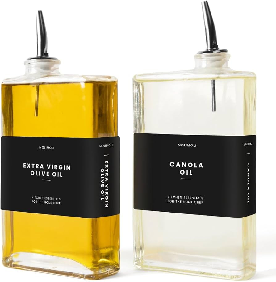 Molimoli Olive Oil Dispenser Bottle for Kitchen, Automatic Pourer, Glass Thin Bottle Dispenser fo... | Amazon (US)