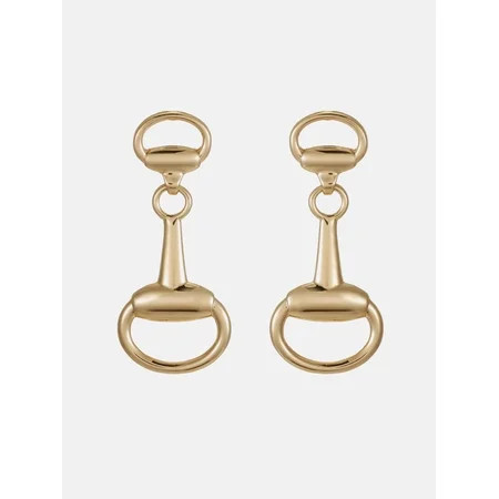 Scenario Horsebit Drop Earrings  Gold-Tone | Walmart (US)