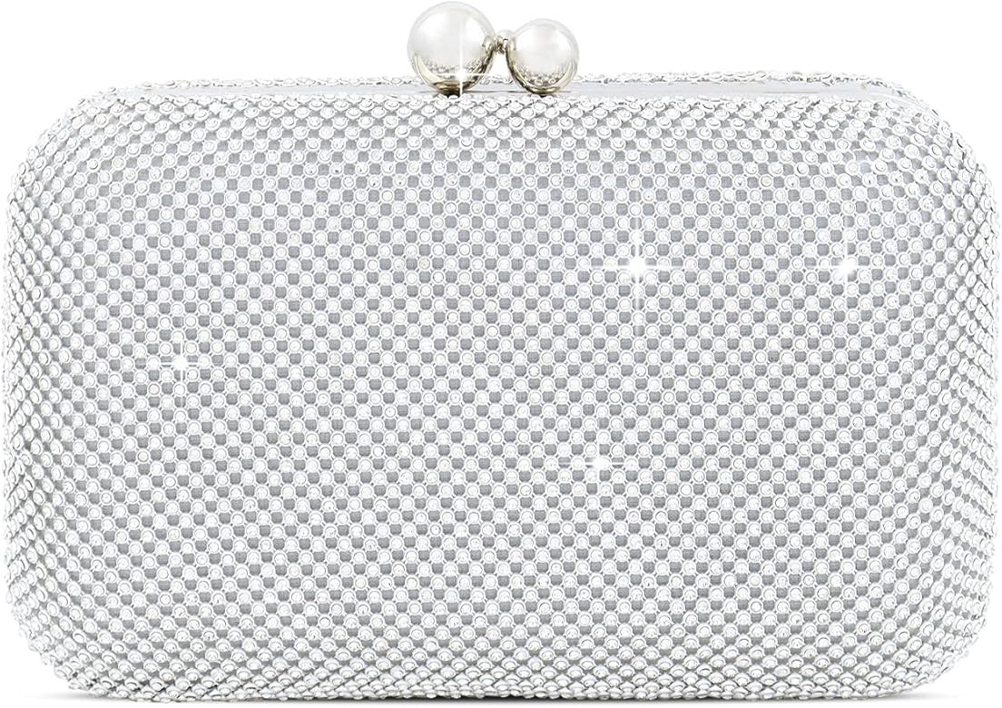 Women Evening Handbag Rhinestone Crystal Purse and Clutch Purses for Women Elegant Formal Evening... | Amazon (US)