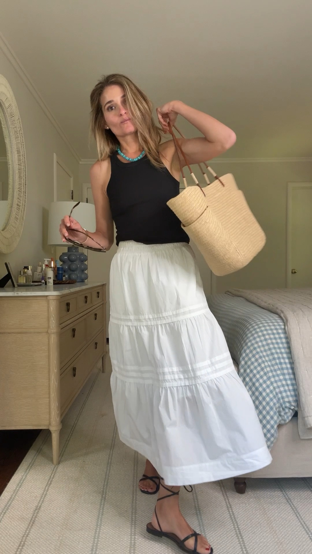 a heat wave approved outfit formula ❤️

cotton maxi skirt + tank when you want to feel cool but still want coverage — this combo is it.

this skirt is 100% organic cotton, fully lined (so not see-through!), has pockets, and is somehow under $60! 

❤️ follow for easy everyday outfit inspiration!

@Quince  #quincepartner @shop.ltk #liketkit

#LTKdayinmylife #LTKgrwm #LTKootd
