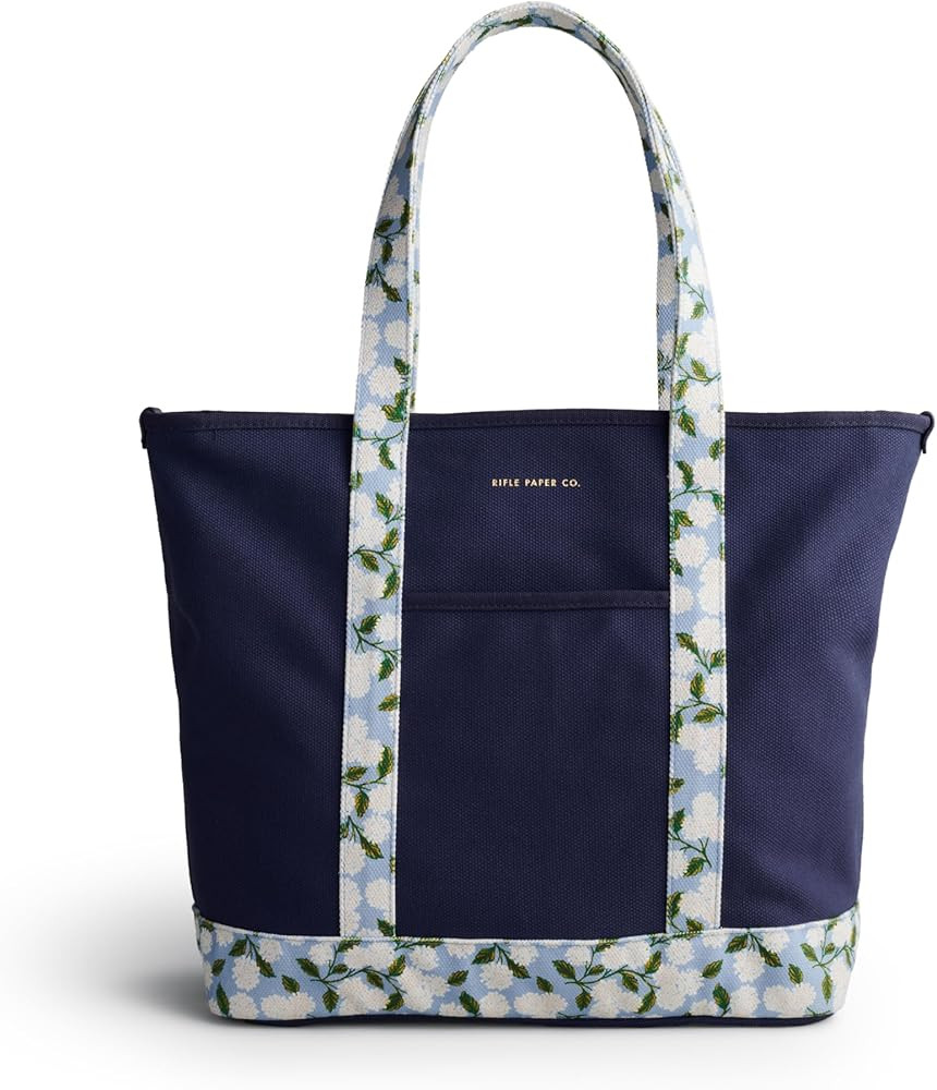 RIFLE PAPER CO. Canvas Carry All for Beach, Gym, Travel and More, Shoulder Bag for Women, 10" Han... | Amazon (US)
