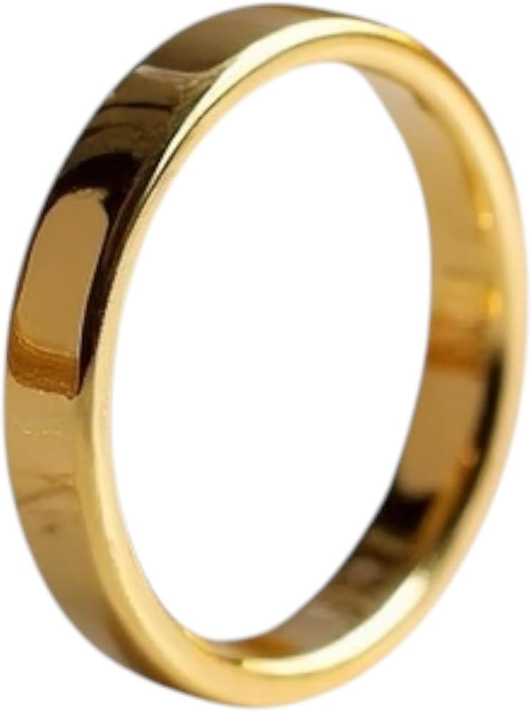 DeepSage 18K Gold Plated Stacking Rings OR Bands - Elegant Gold Band for Women, Available in Rose... | Amazon (US)