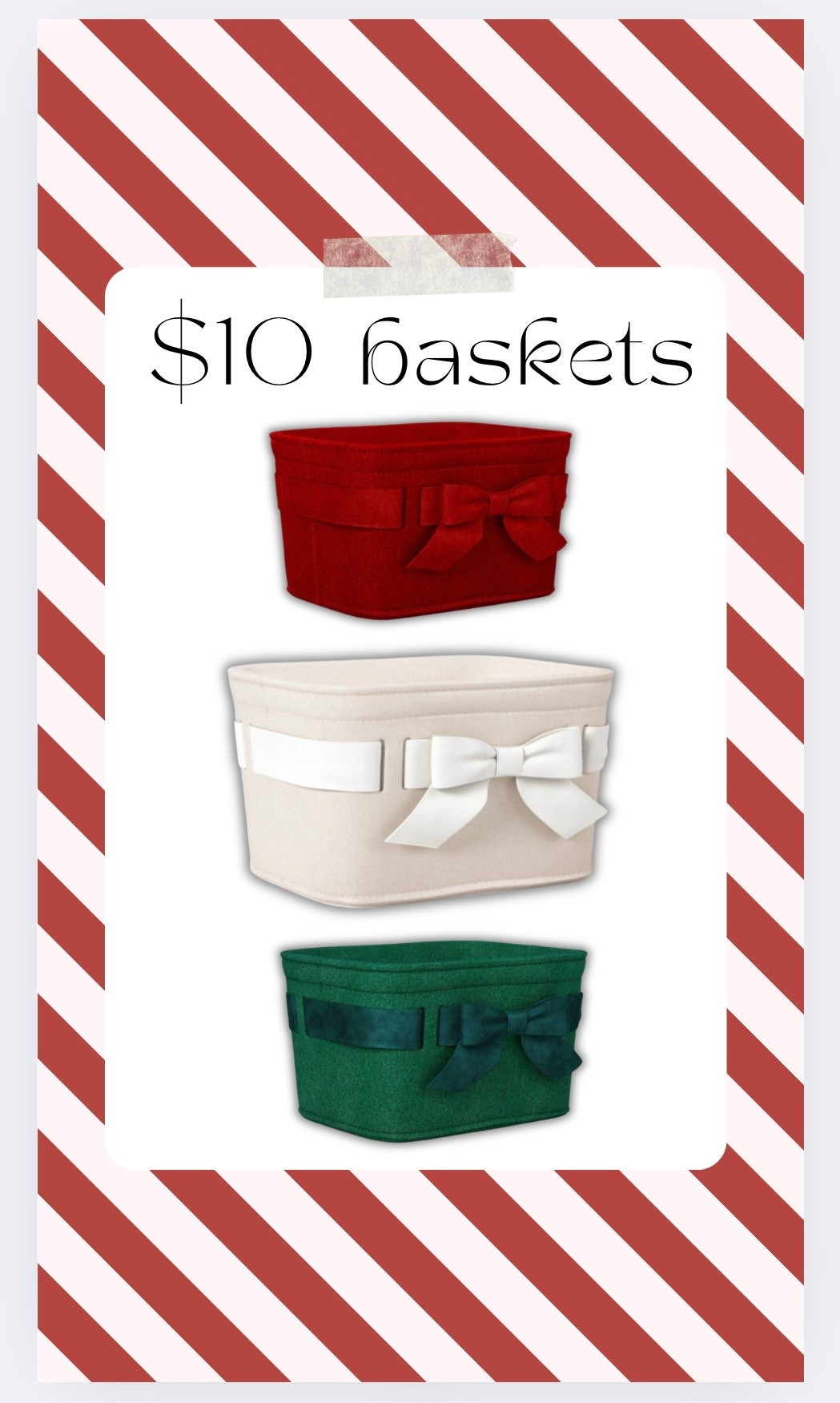 $10 bow baskets are BACK!! These sold out fast last year. They are great for holding cute gift ideas for teachers, girlfriends, coworkers

#LTKGiftGuide #LTKHoliday