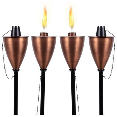 BirdRock Home 4-Pack Outdoor Wide Conical Torches - Bronze | Target