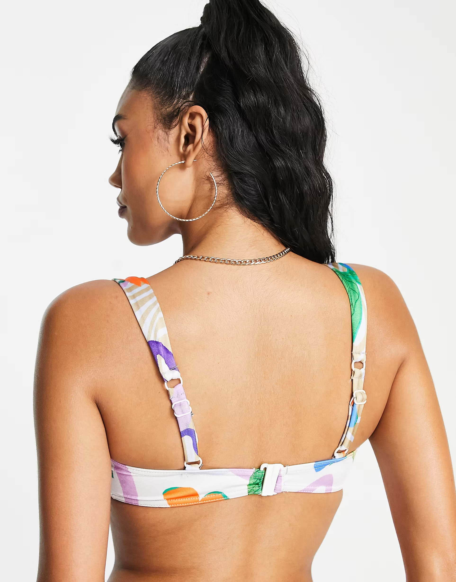 ASOS DESIGN Fuller Bust mix and match underwire bikini top in floral swirl print | ASOS (Global)